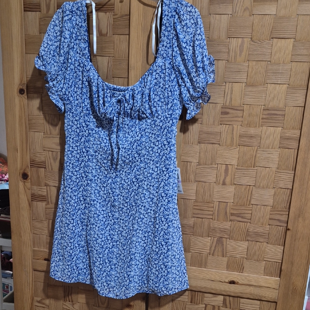 B Darlin Blue Floral Blouse